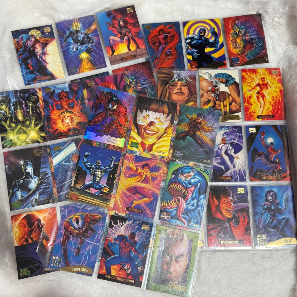 Marvel Masterpieces 1994 1995 Fleer Trading Card Lot Venom Carnage Silver Surfer